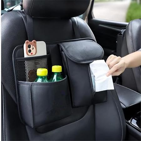 Car storage bag, Car Backseat Organizer, Premium PU Material, Compatible with Most Vehicles