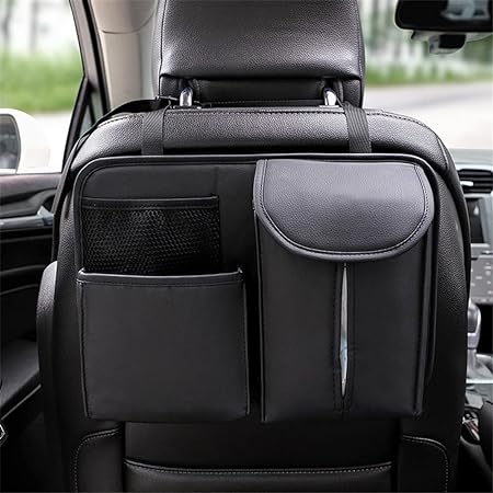 Car storage bag, Car Backseat Organizer, Premium PU Material, Compatible with Most Vehicles